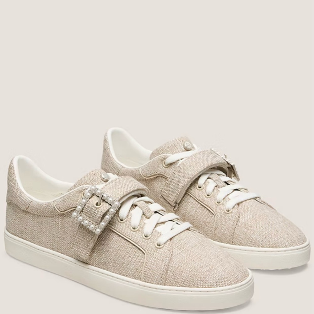 STUART WEITZMAN PEARL BUCKLE SNEAKER